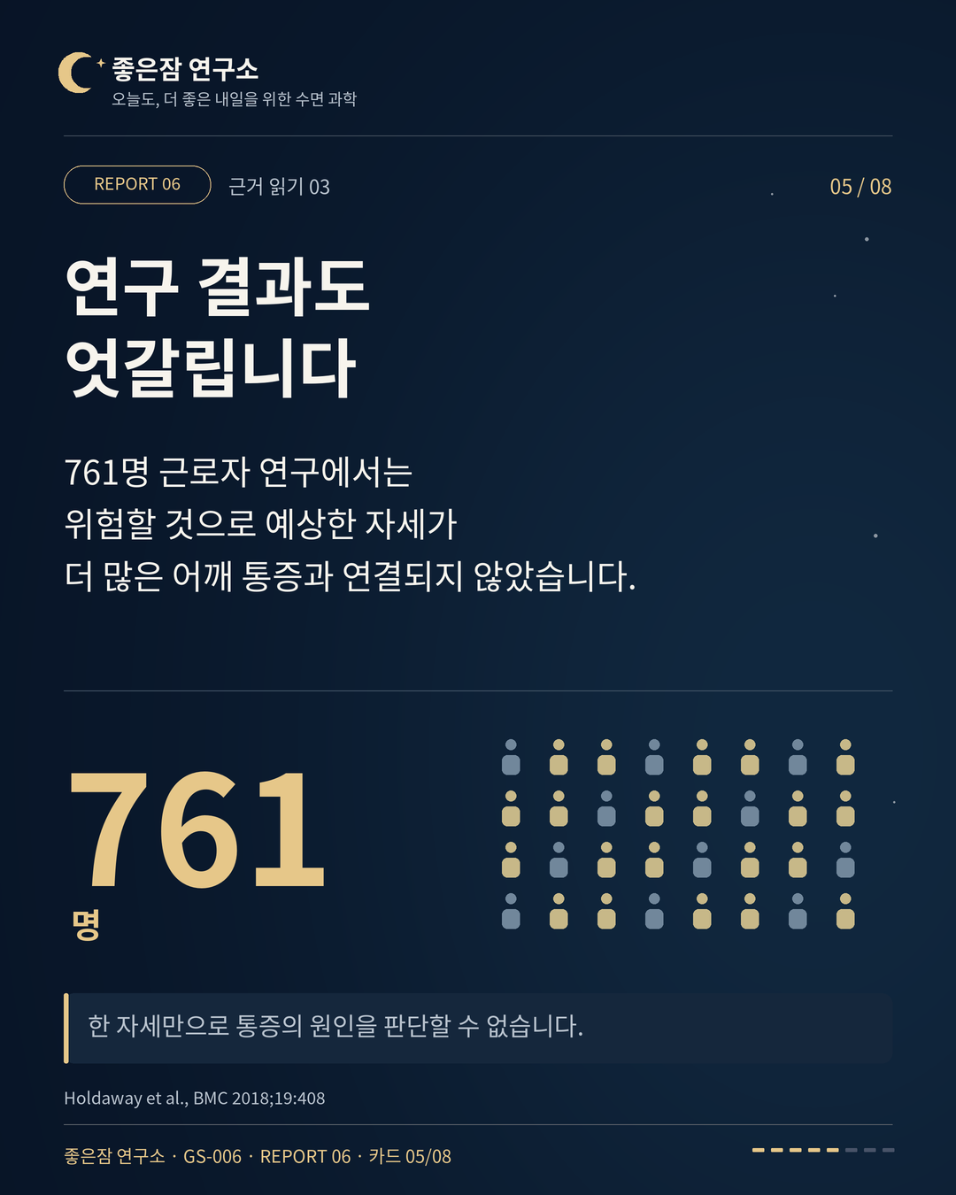 연구 결과도 엇갈립니다 761명 근로자 연구에서는 위험할 것으로 예상한 자세가 더 많은 어깨 통증과 연결되지 않았습니다.
